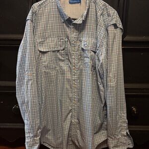 Southern Tide Light Blue Checkered Fishing Shirt